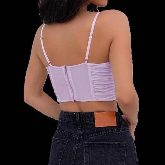 Women's Spaghetti Strap Zippered Back Camisole Top Size Large NWT - Picture 9 of 11